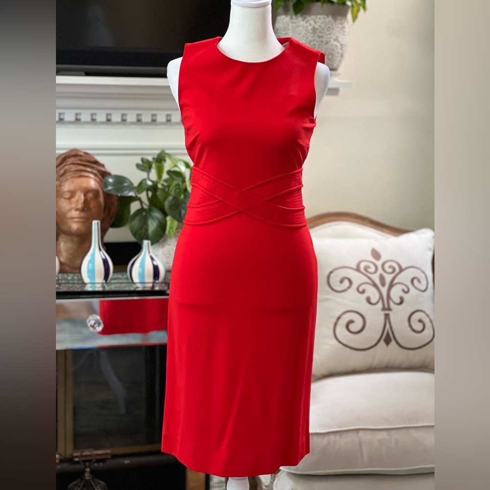 Diane Von Furstenberg Red Midi Dress